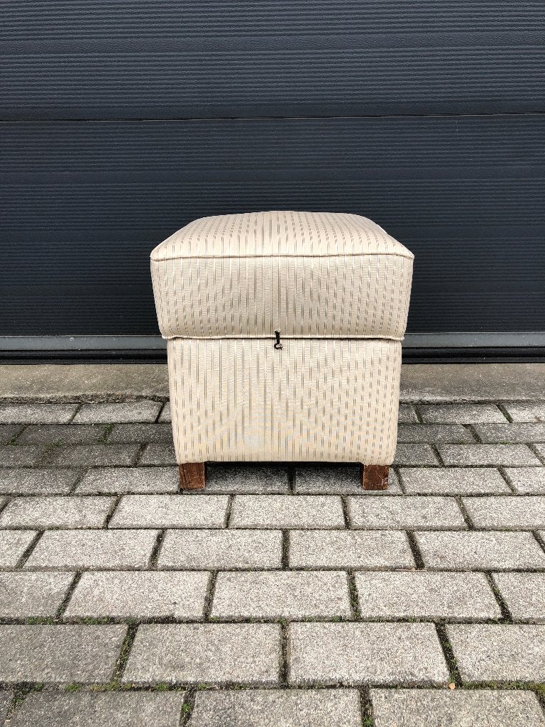Poef vintage, Ophalen, Minder dan 50 cm, Vierkant, Minder dan 50 cm