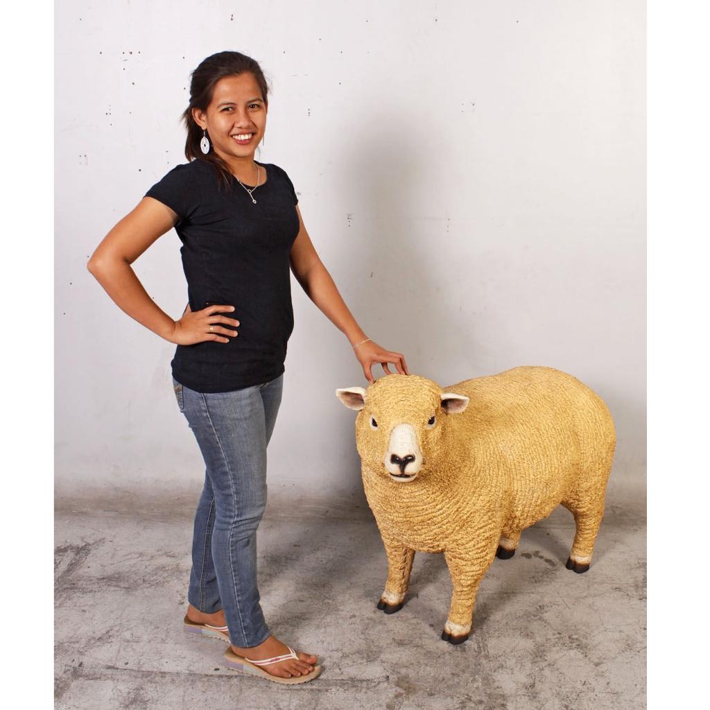 Ryeland Ewe beeld – Schaap Lengte 96 cm, Ophalen, Nieuw, Overige typen