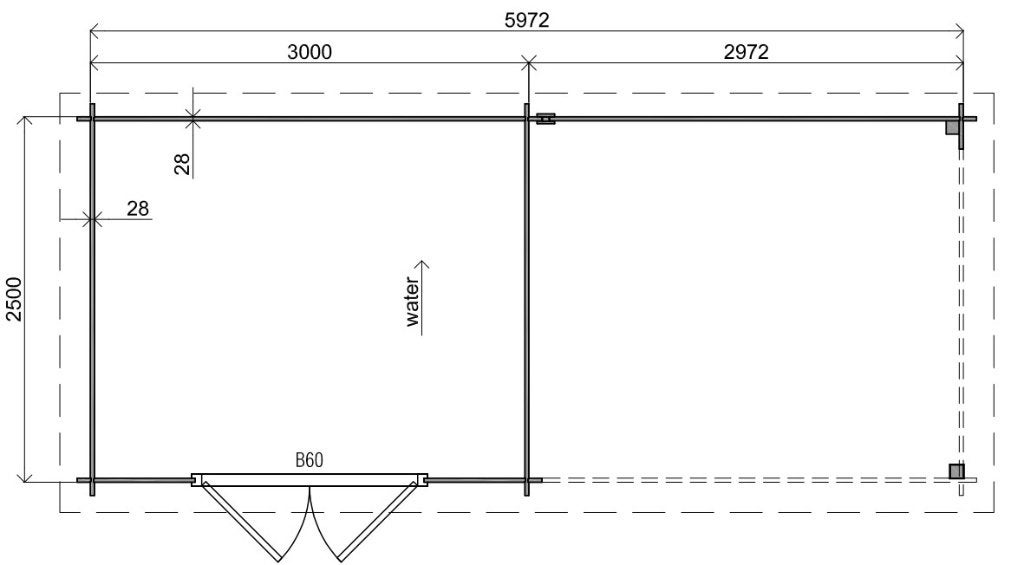 Fonteyn Basicline Jasmijn 600x250cm - Keteldruk, 200 tot 400 cm, Blokhut, Nieuw, Ophalen of Verzenden