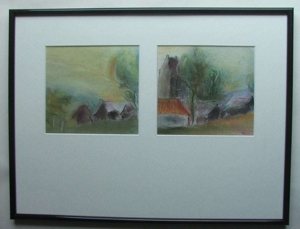 tweeluik schilderij, Ophalen of Verzenden