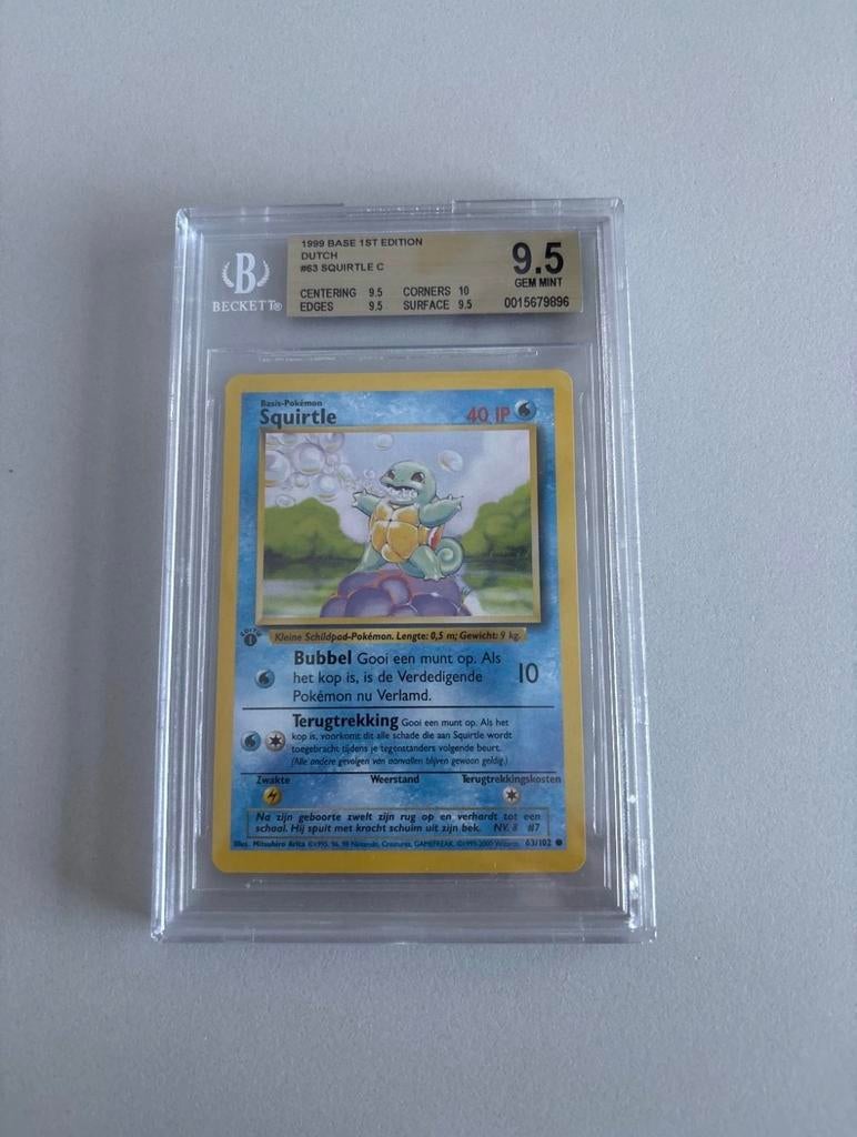 Squirtle 1st edition dutch, Ophalen of Verzenden, Zo goed als nieuw