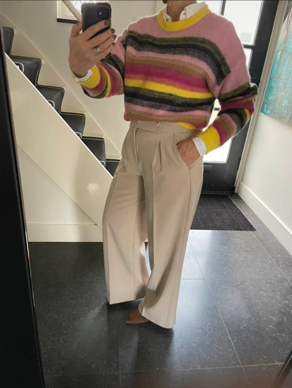 Essentiel Antwerp, prachtige mohair trui,sprekende kleuren,S, Ophalen of Verzenden, Zo goed als nieuw, Maat 36 (S), Meerkleurig