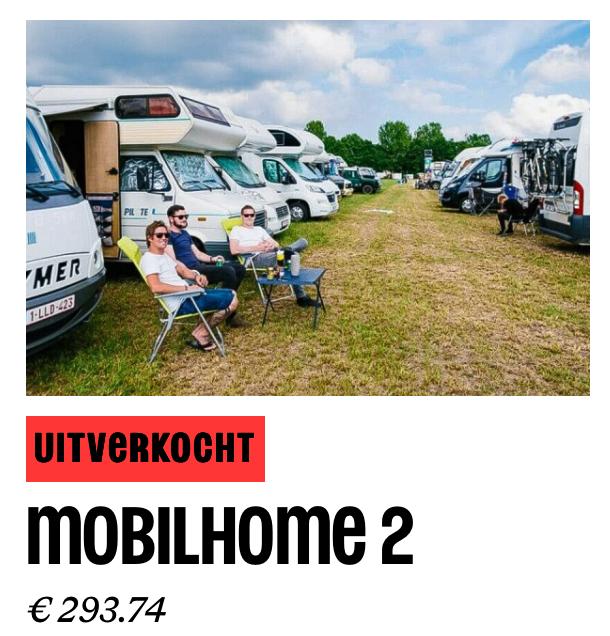 Rock Werchter - The Hive Mobilhome 2 personen, Tickets en Kaartjes, Twee personen, Meerdaags