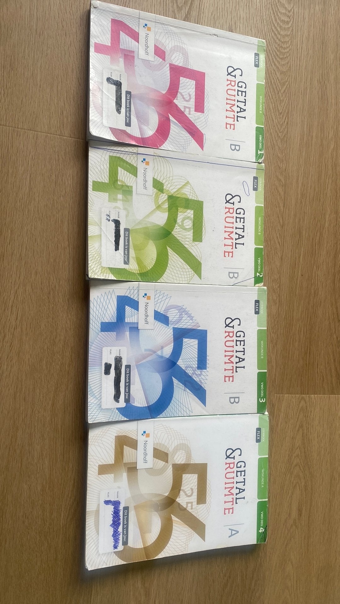 Getal en ruimte VWO wiskunde B deel 1 t/m 4, Boeken, Ophalen, Gelezen, VWO, Wiskunde B