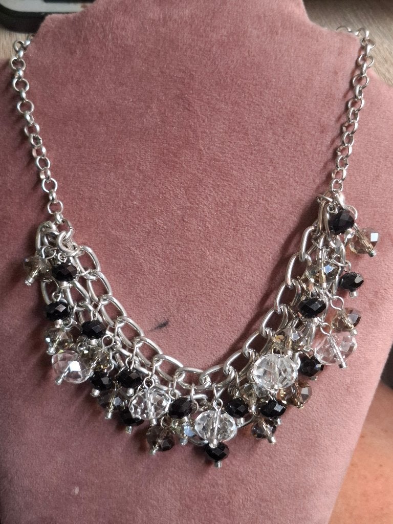 Prachtige ketting glas, Ophalen of Verzenden, Zo goed als nieuw, Overige kleuren, Overige materialen