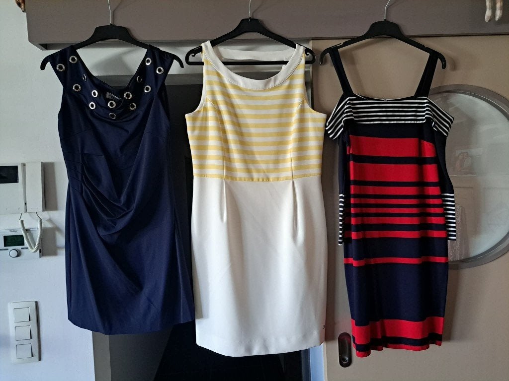 Rinascimento, Terre Bleue, of Jus d'Orange, navy look, mt M, Kleding | Dames, Jurken, Zo goed als nieuw, Maat 38/40 (M), Blauw