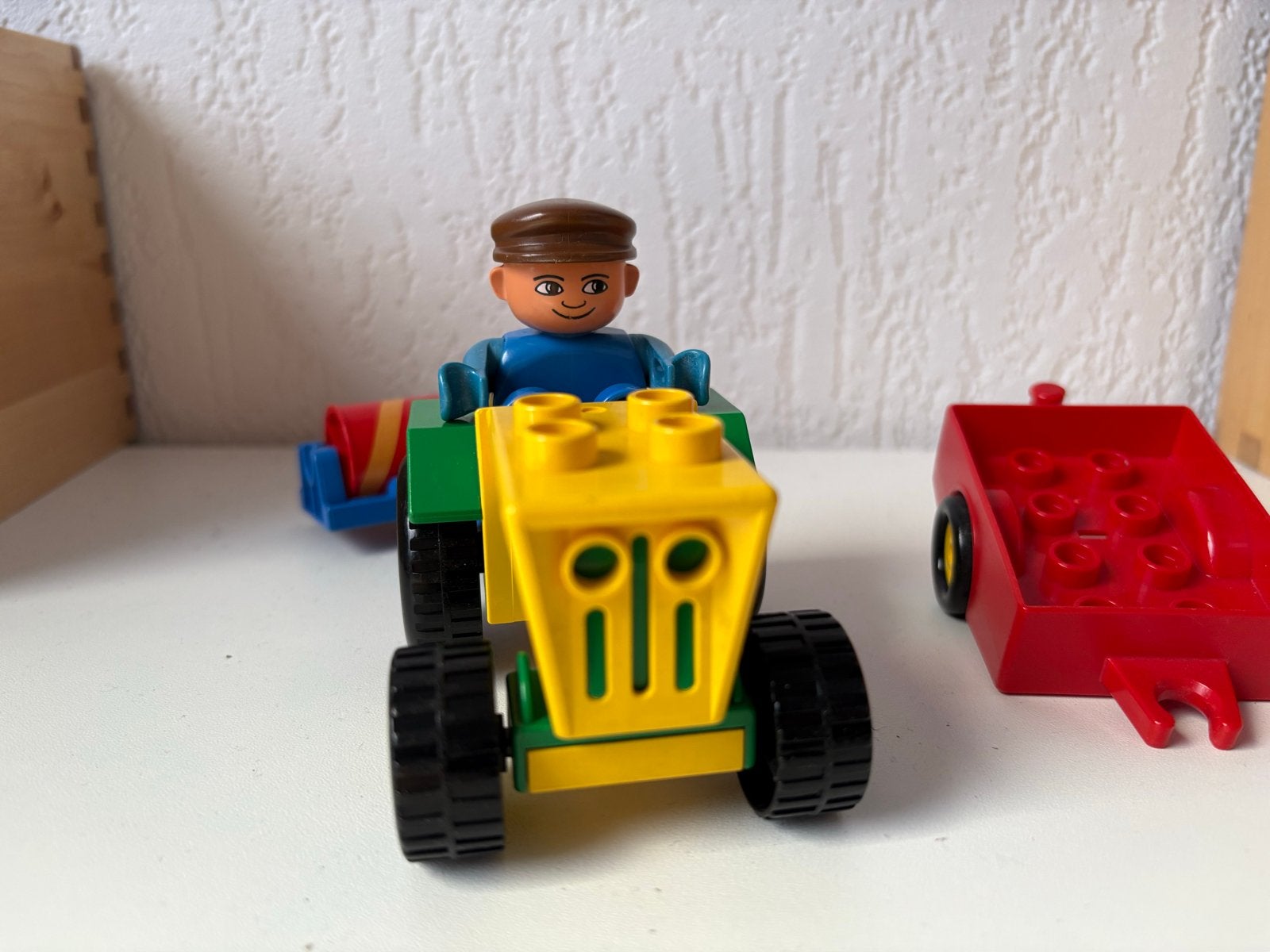 Lego Duplo tractor met aanhangers en boer, Inclusief minifiguren, Gebruikt, Ophalen of Verzenden, Duplo