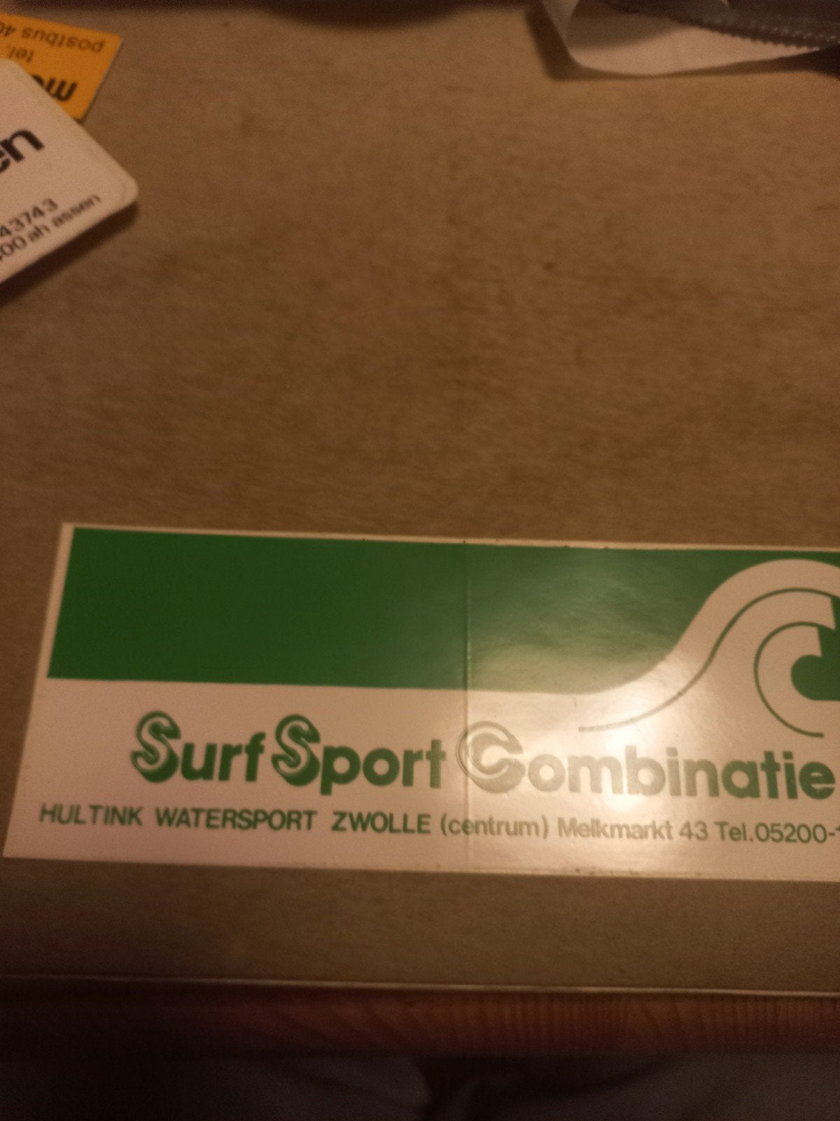 Vintage Surf Sport Combinatie Sticker Hultink Watersport, Ophalen of Verzenden