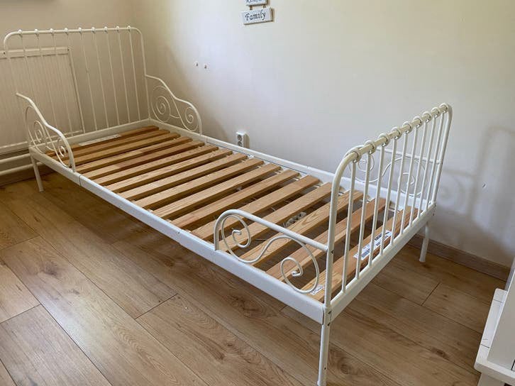 IKEA meegroeibed 80x200 cm, uitschuifbaar kinderbed, Ophalen, Gebruikt, 70 tot 85 cm, Lattenbodem