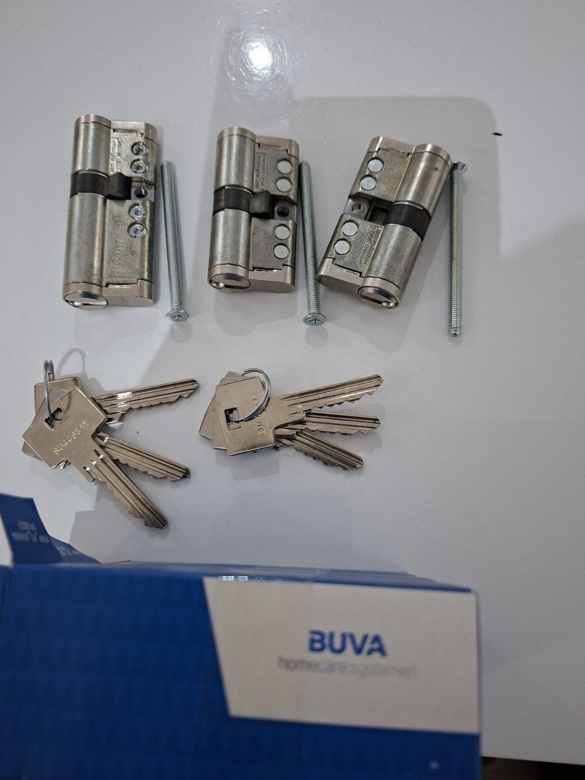 BUVA Homecare Cilindersloten Set 3 stuks met Sleutels, Ophalen of Verzenden, Nieuw, Slot