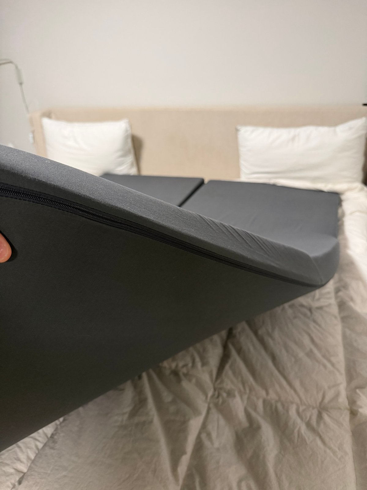 Opvouwbaar matras 195x140x7 cm - Zo goed als nieuw, Ophalen, Tweepersoons, Zo goed als nieuw, Matras