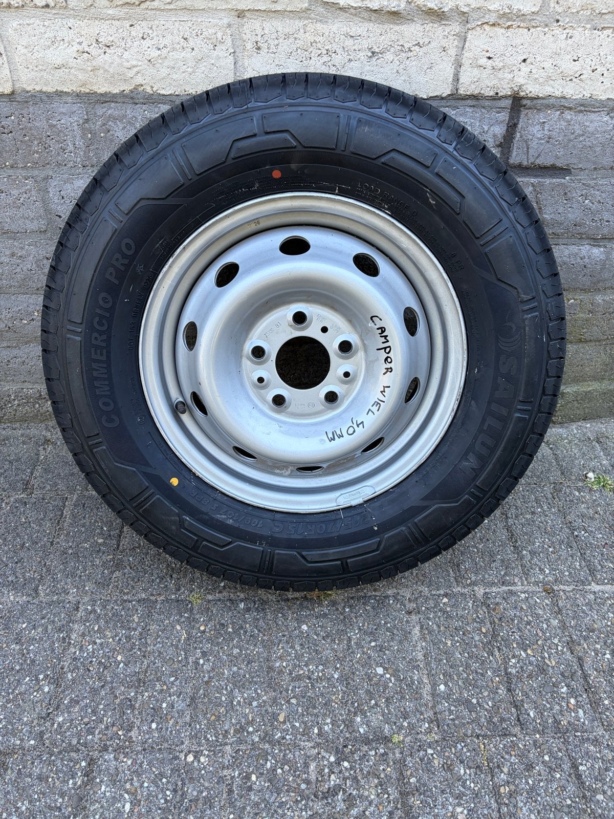 Velg met spiksplinternieuwe band voor Camper, Ophalen, 15 inch, Banden en Velgen, Nieuw