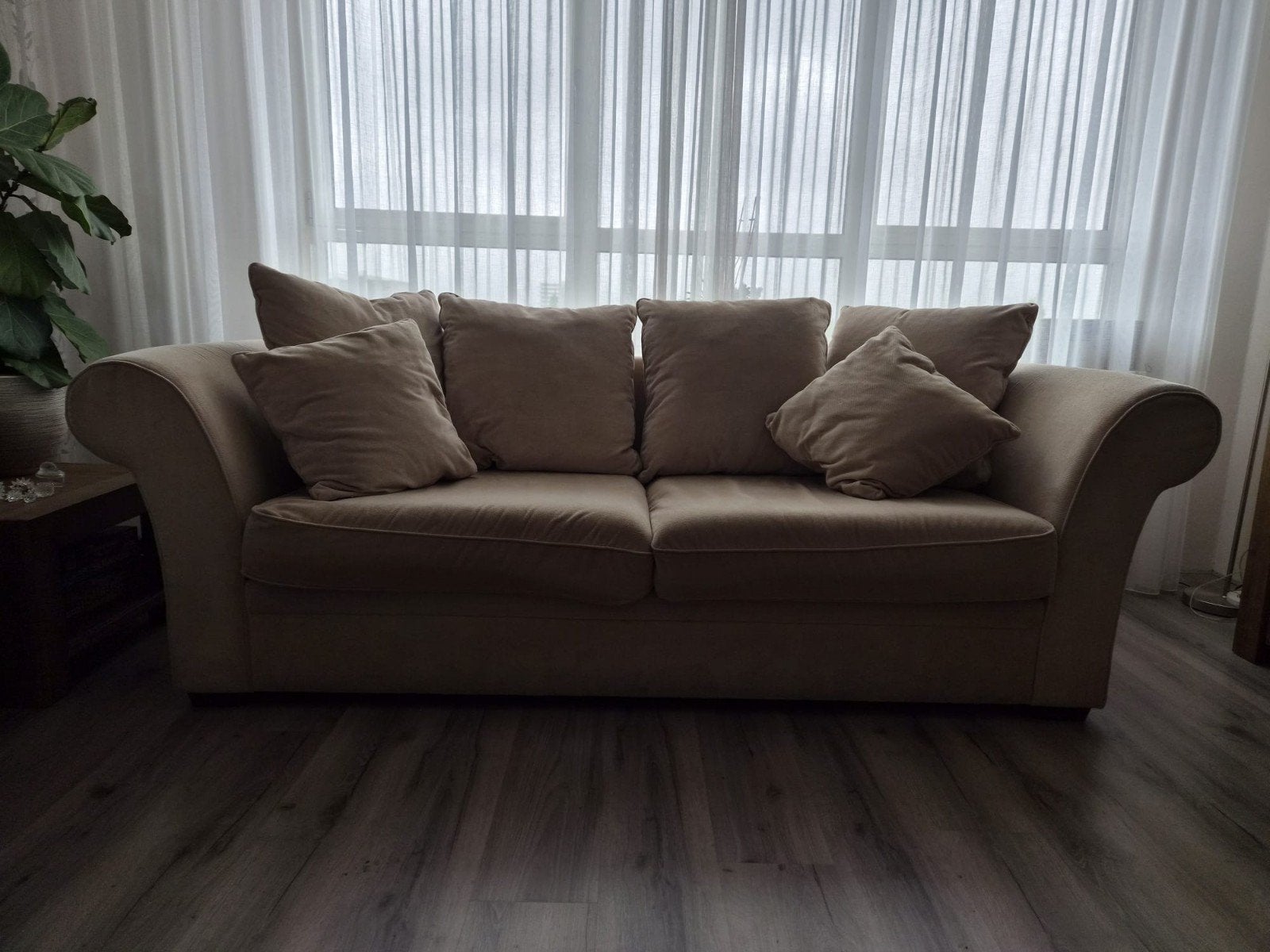 Comfortabele 2-zitsbank met kussens, zo goed als nieuw, Ophalen, Tweepersoons, 75 tot 100 cm, Zo goed als nieuw