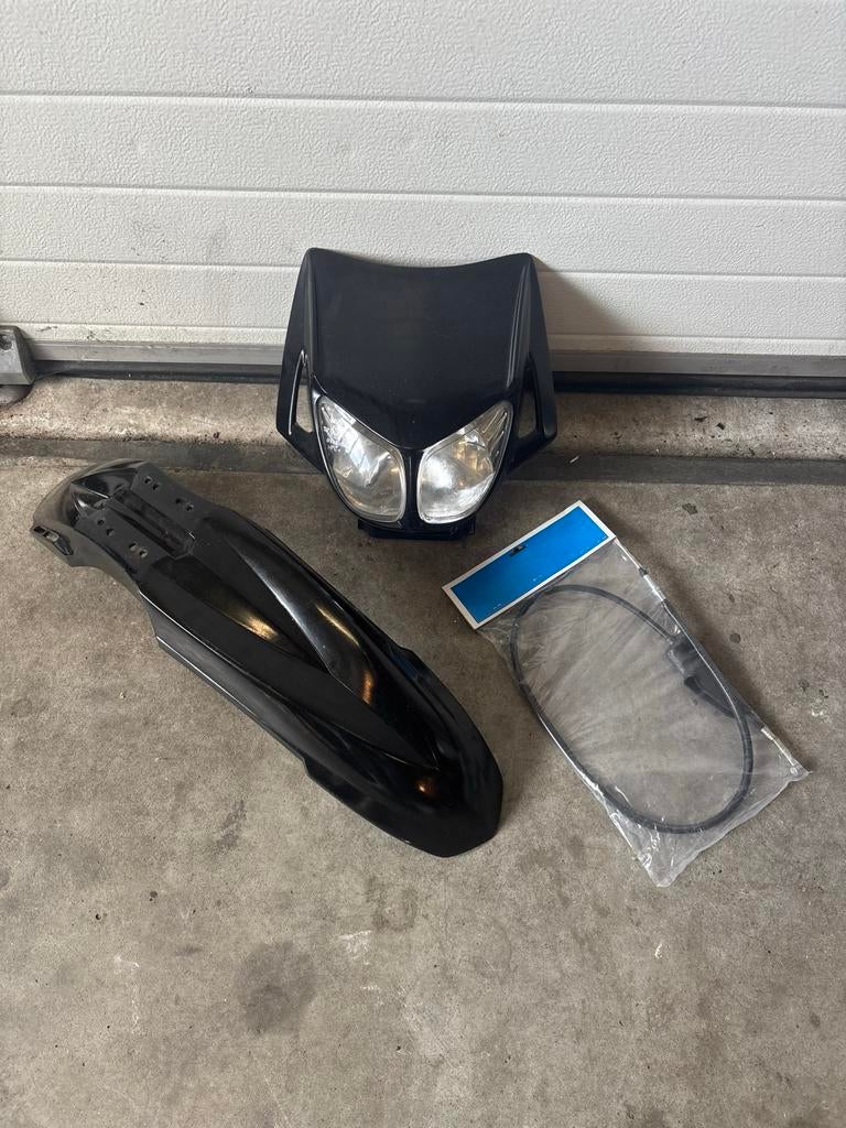 Derbi spatbord, voorkap en koppelingskabel, Ophalen of Verzenden, Gebruikt, Overige typen