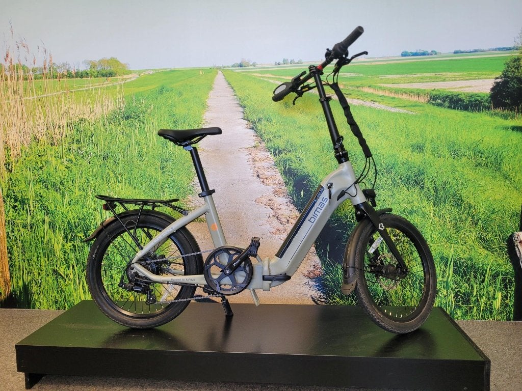 elektrische  vouwfiets bimas 1499 per fiets!, Zo goed als nieuw, Minder dan 47 cm, 50 km per accu of meer, Ophalen