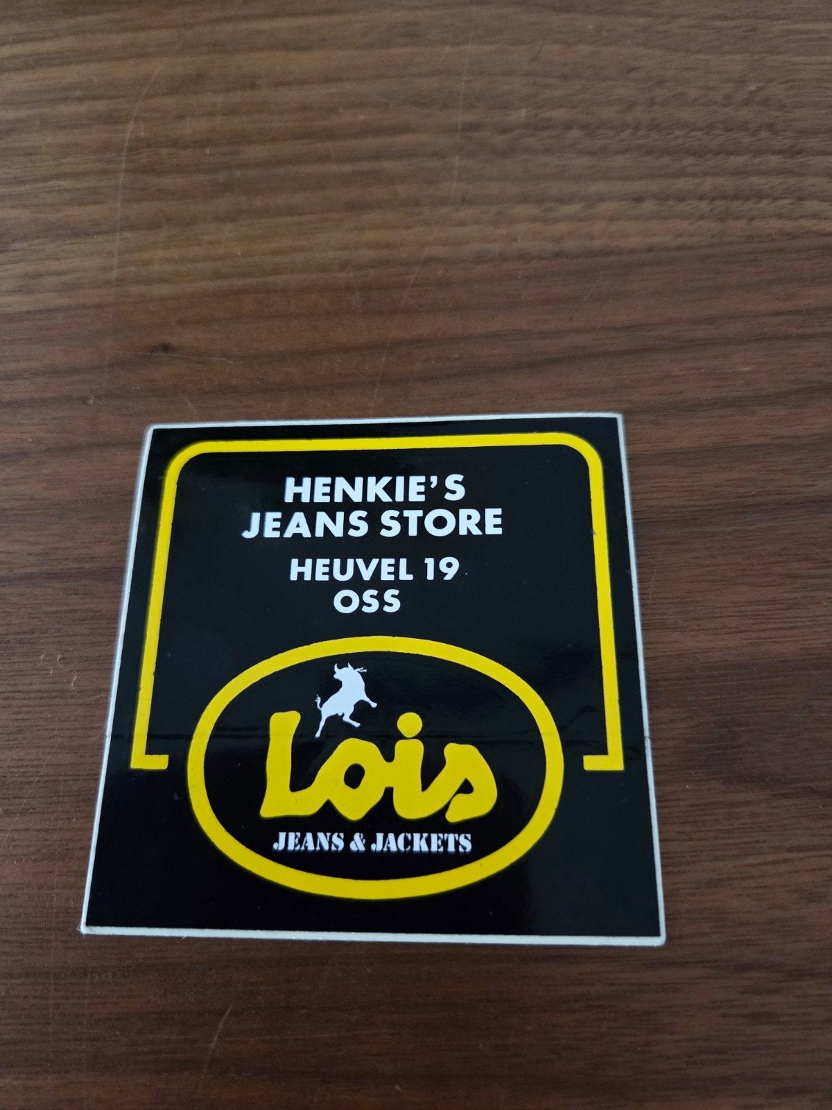 12087 Vintage Lois Jeans & Jackets Sticker - Henkie's Jeans, Verzamelen, Ophalen of Verzenden, Zo goed als nieuw, Merk