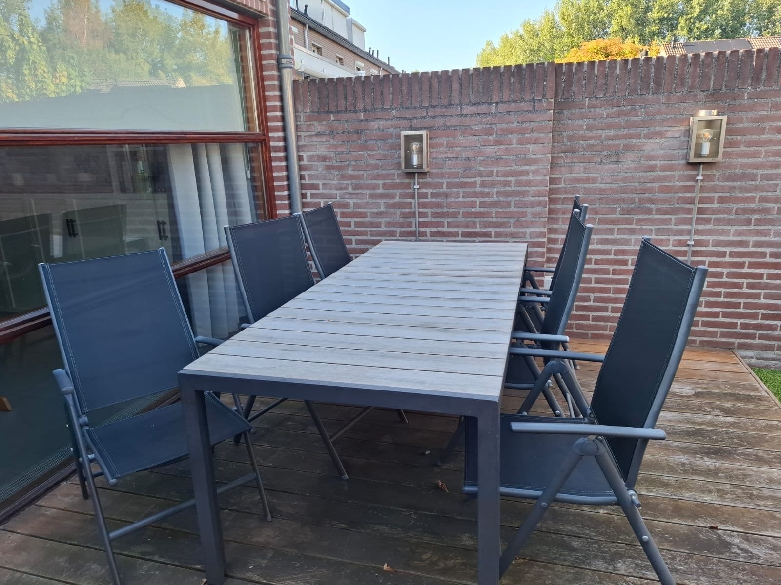 Life Style Tuinset met 6 stoelen, Tuin en Terras, Tuinsets en Loungesets, Ophalen, Gebruikt, Eettafel, 6 zitplaatsen