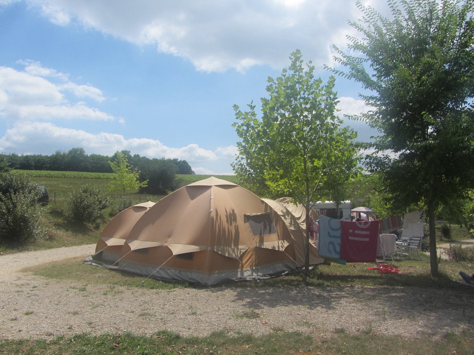 Karsten Tent 2005 met Hoofd- en Babykoepel, Voortent en Luif, Ophalen, Gebruikt, Tot en met 5
