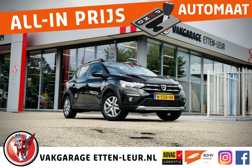 Dacia SANDERO Stepway 1.0 TCe Comfort | CLIMA | CAMERA | CRU, Auto's, Automaat, 12 maanden, Euro 6, Zwart