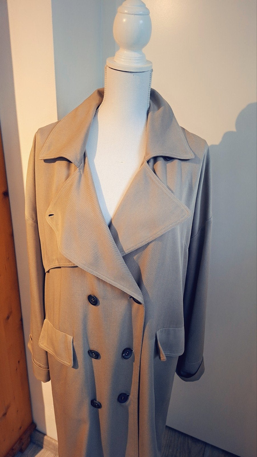 Annette Gortz camel trenchcoat mt xl, Kleding | Dames, Annette Gortz, Beige, Maat 46/48 (XL) of groter, Ophalen of Verzenden