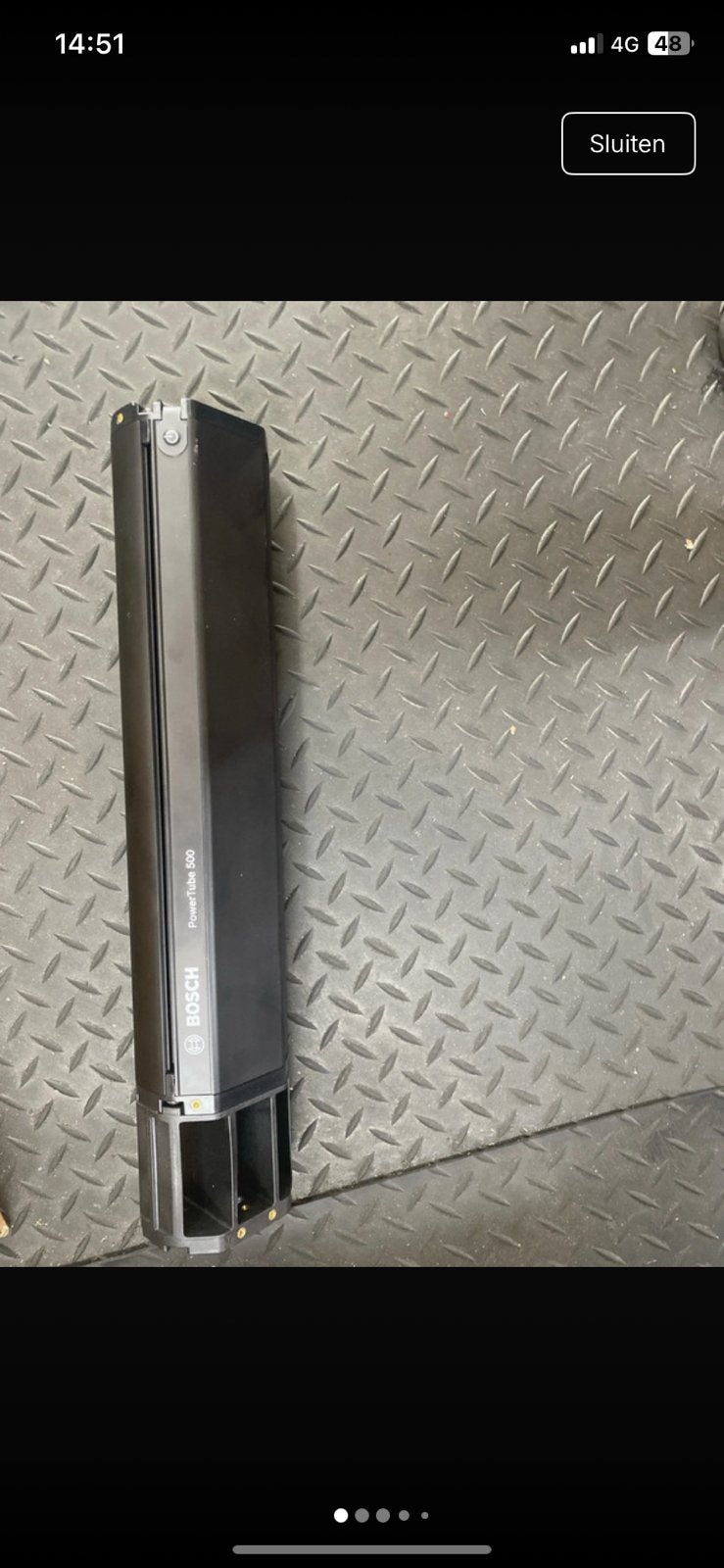 Bosch power tube 500 werkend met doos, Verzenden, Refurbished, Oplaadbaar