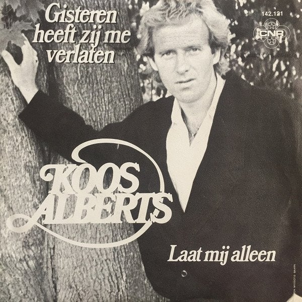 Koos Alberts-Gisteren Heeft Zij Me Verlaten/Laat Mij Alleen, 10 inch, Zo goed als nieuw, Nederlandstalig, Fotohoes
