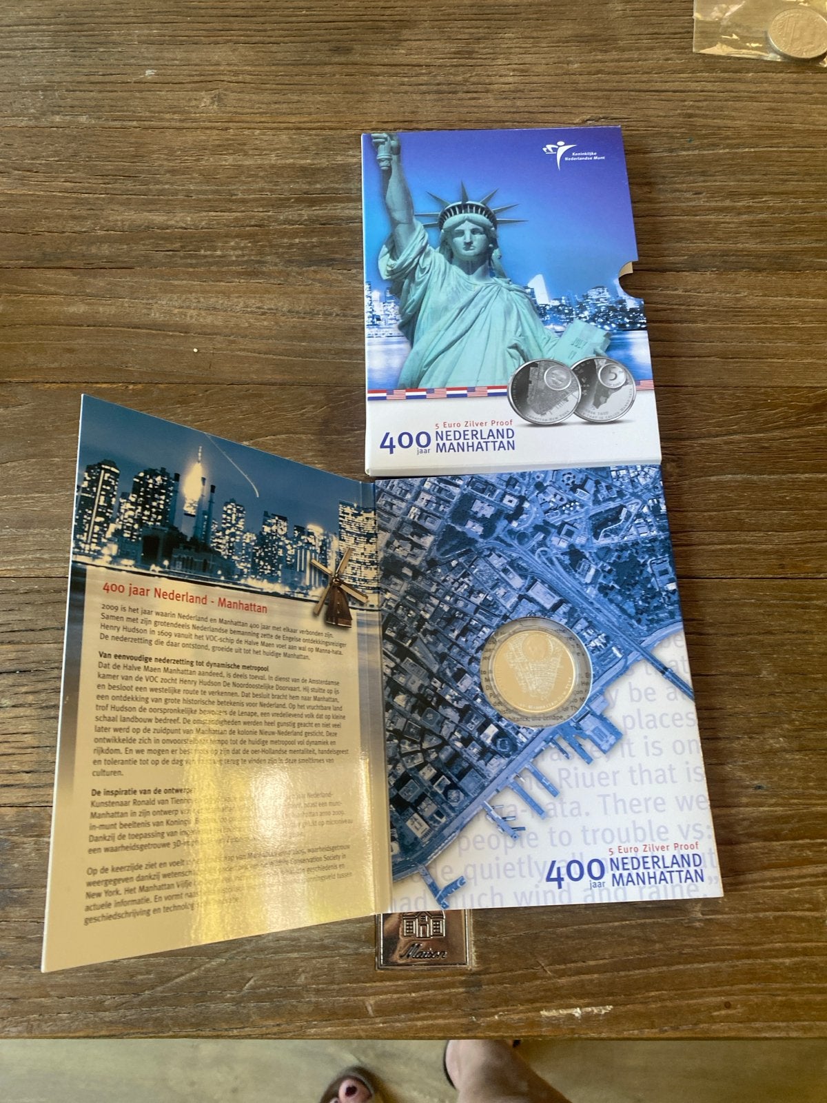 400 jaar Nederland - Manhattan 5 Euro Zilver Proof, Postzegels en Munten, Ophalen of Verzenden, Euro's, Setje, Zilver