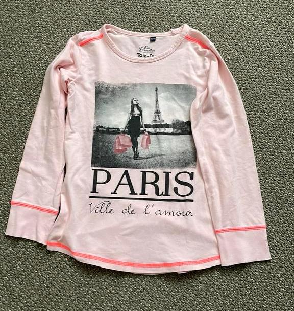 Longsleeve roze met Paris Eiffel maat 152 Tom Du, Meisje, Ophalen of Verzenden, Zo goed als nieuw, Tom Du