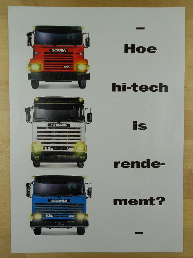 Scania 143 113 93 Brochure 1993 – Torpedo Streamline V8, Ophalen of Verzenden, Zo goed als nieuw, Overige merken, Scania
