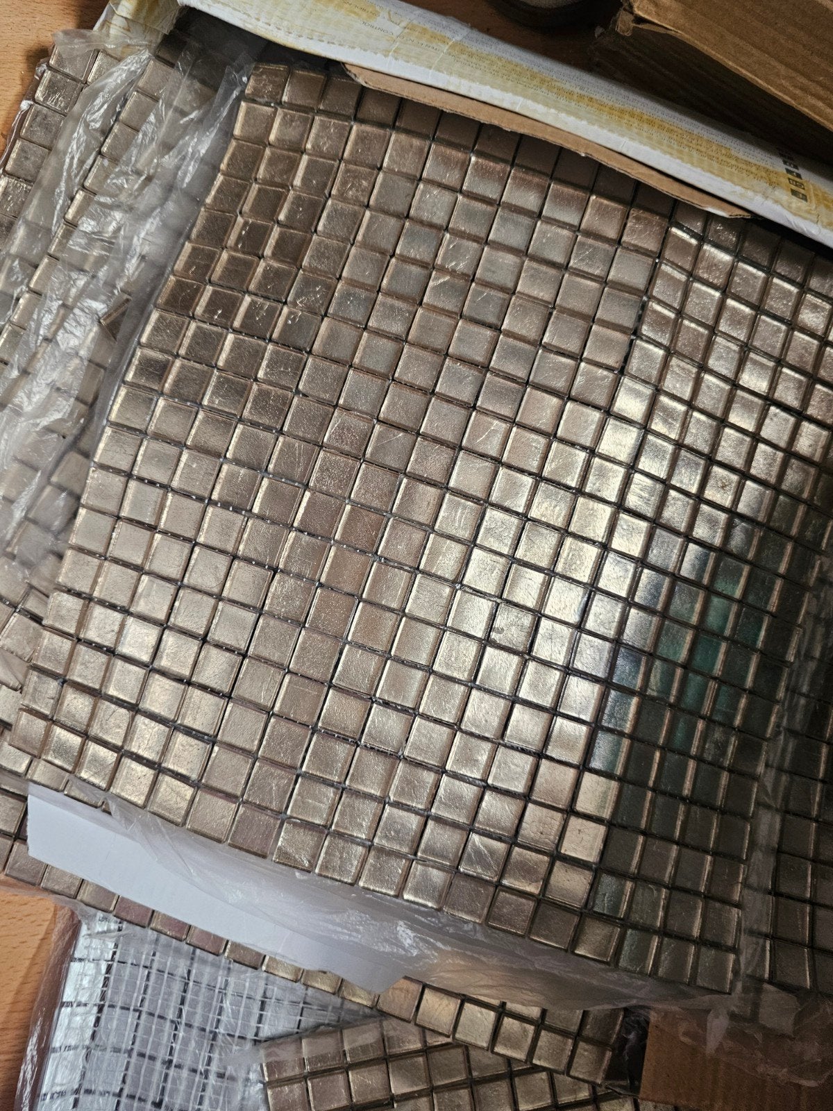 Nieuwe Mozaïek Tegels Goud/Champagne - 1.5 m², Ophalen, Nieuw, 20 tot 40 cm, Minder dan 5 m²