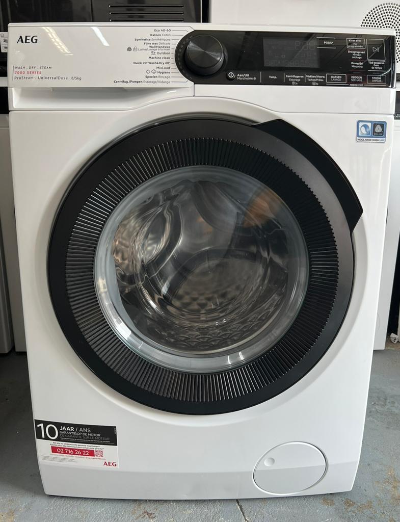 AEG Was-droogcombi 8/5KG LWR7586CUB DualSense UniversalDose, Witgoed en Apparatuur, 8 tot 10 kg, Ophalen of Verzenden, Zo goed als nieuw