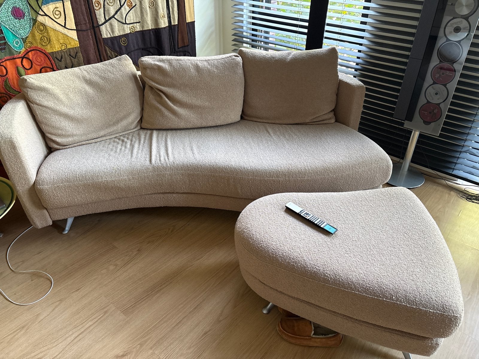Rolf Benz banken met poef, Gebruikt, Tweepersoons, 75 tot 100 cm, Ophalen of Verzenden