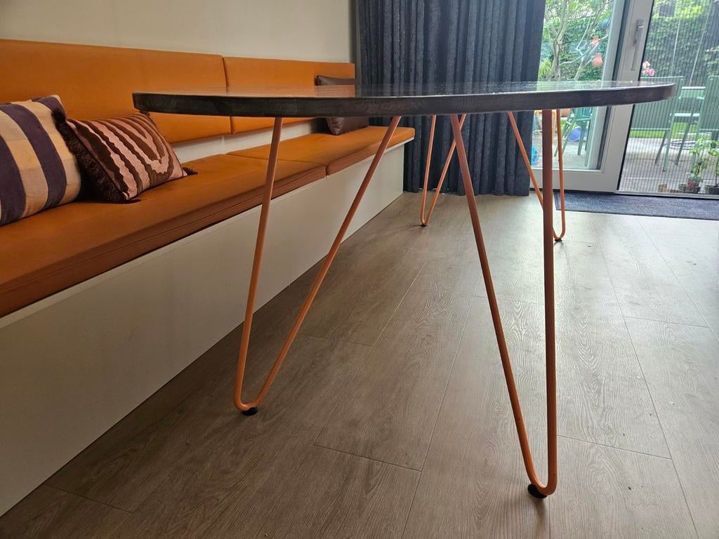 Allon Dery eettafel 220x100cm organische vorm, Ophalen, Gebruikt, 100 tot 150 cm, 200 cm of meer