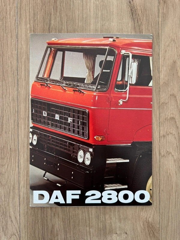 Vintage brochure DAF 2800 vrachtwagen - 1974, Ophalen of Verzenden, Gelezen, Overige merken