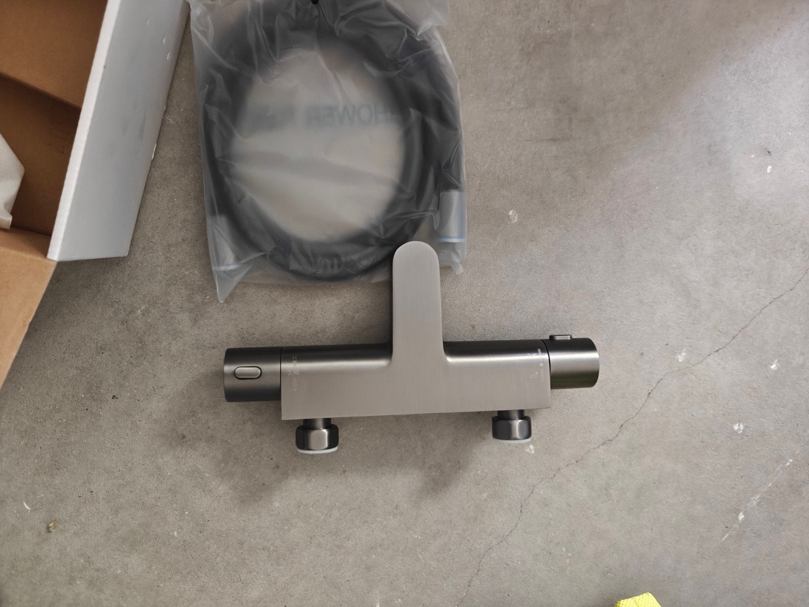 Thermostatische Douche bad mengkraan Gun Metal Light, Ophalen, Nieuw, Rvs, Douche