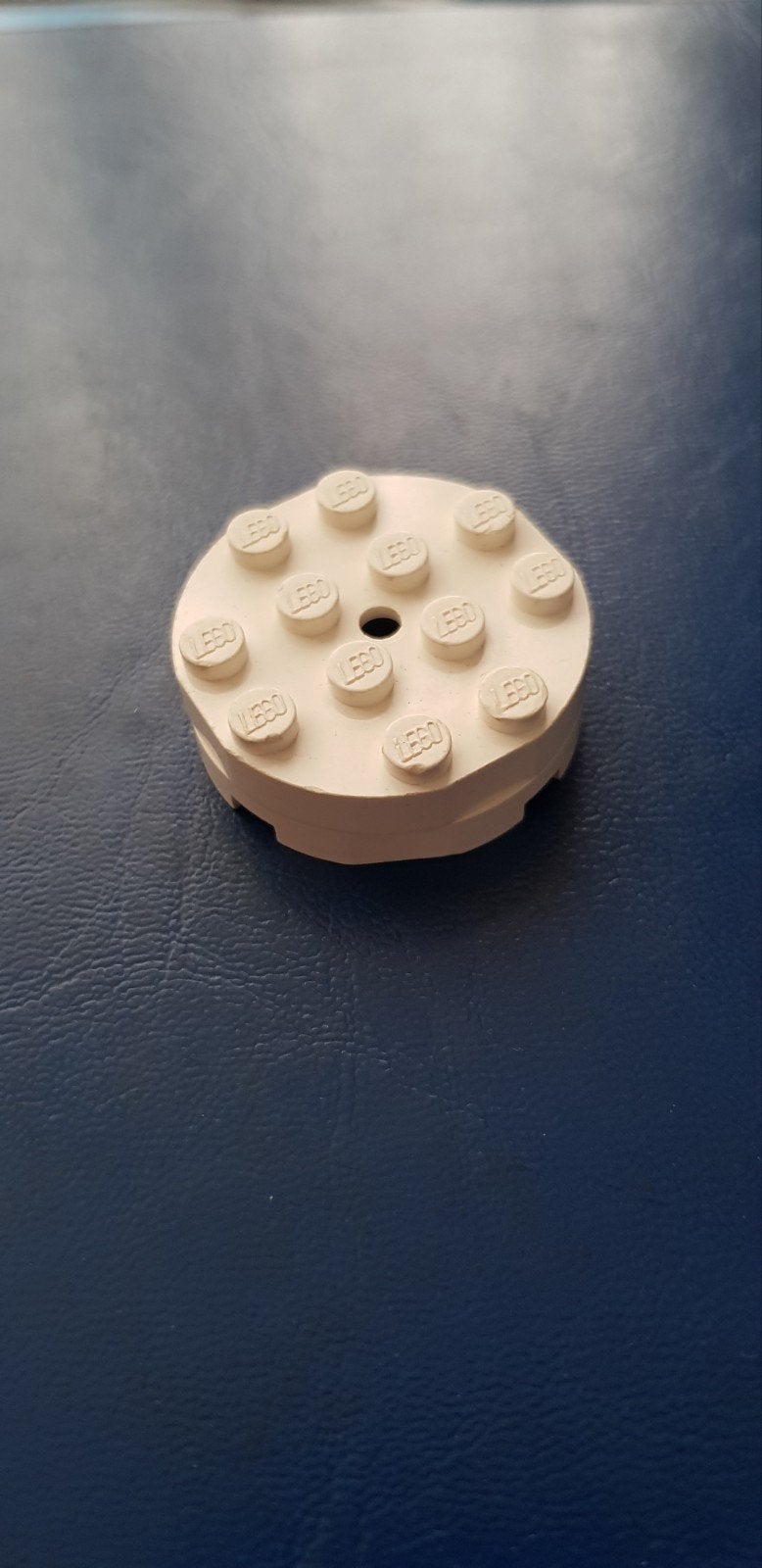 Legi draai schijf / plateau / krans / blokje 4x4x1 rond Wit., Ophalen of Verzenden, Gebruikt, Losse stenen, Lego