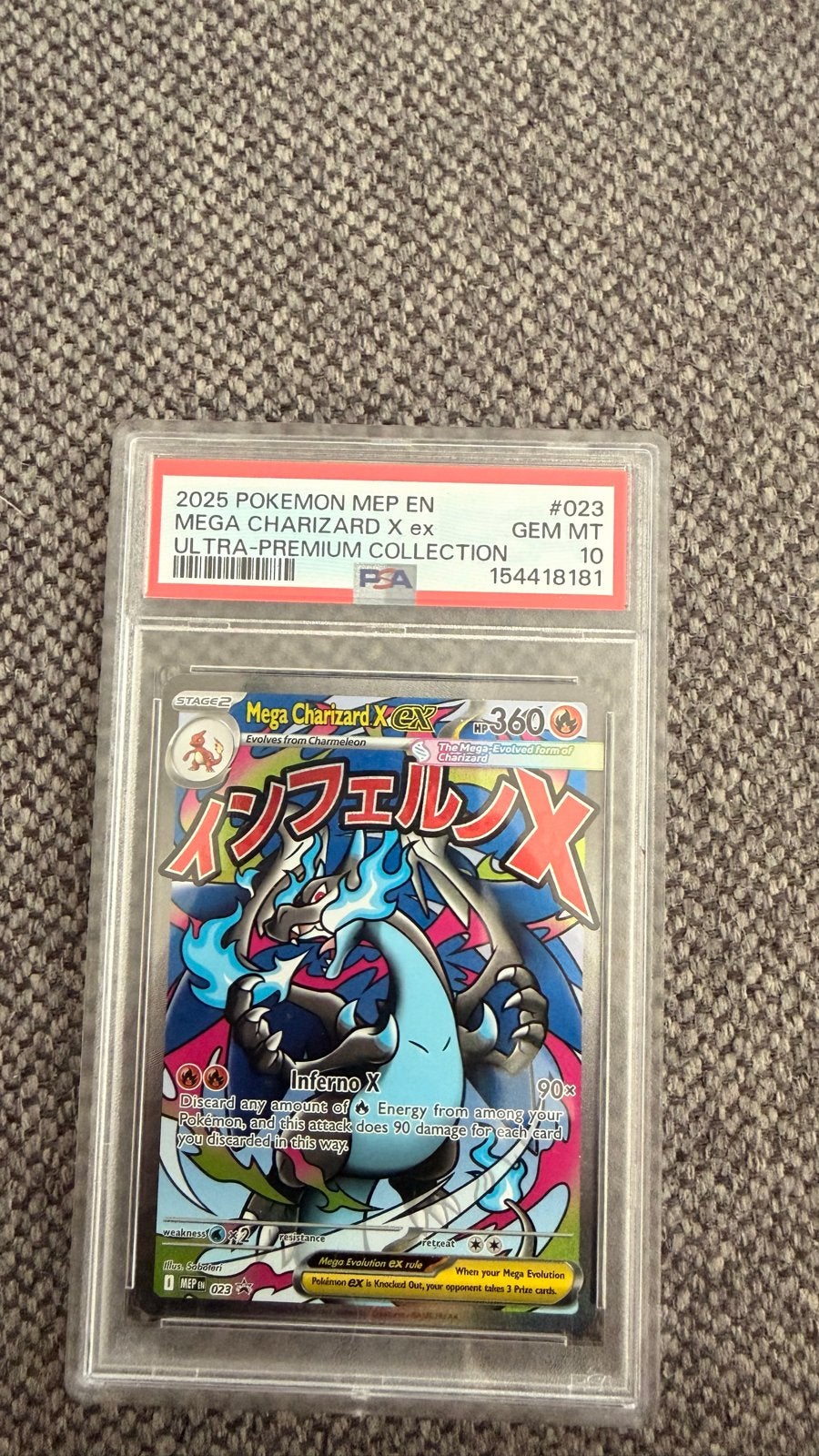 PSA 10 Mega Charizard X EX Pokémon Kaart - Ultra Premium, Ophalen of Verzenden, Nieuw, Losse kaart