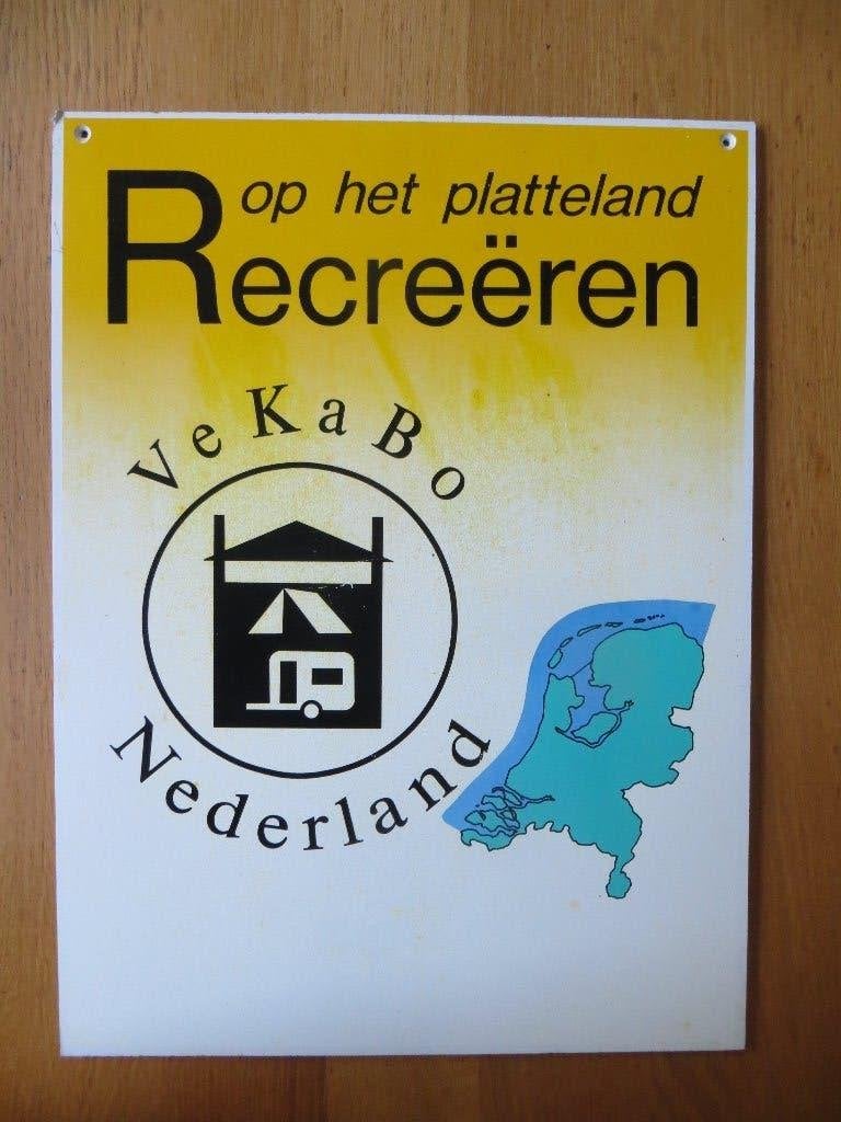Reclamebord: Recreëren op het platteland, Ophalen of Verzenden, Gebruikt, Reclamebord