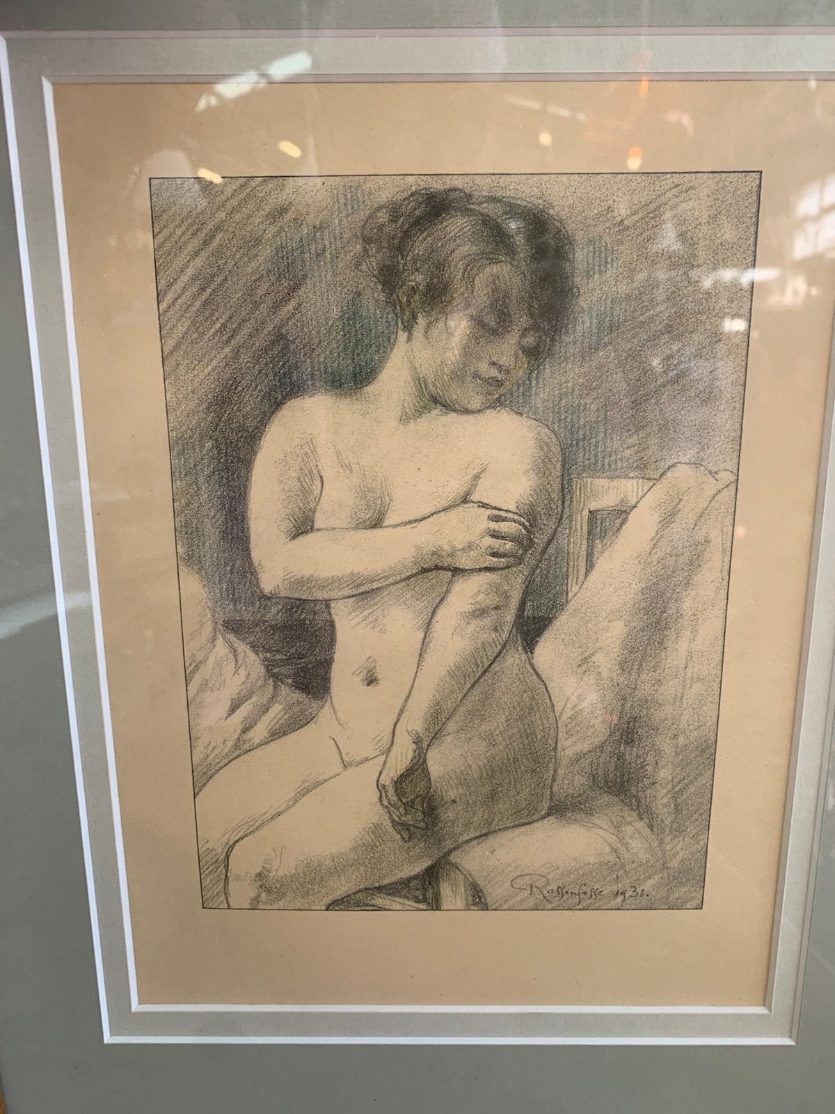 litho Belgische kunstenaar Armand Rassenfosse (1862, Ophalen of Verzenden
