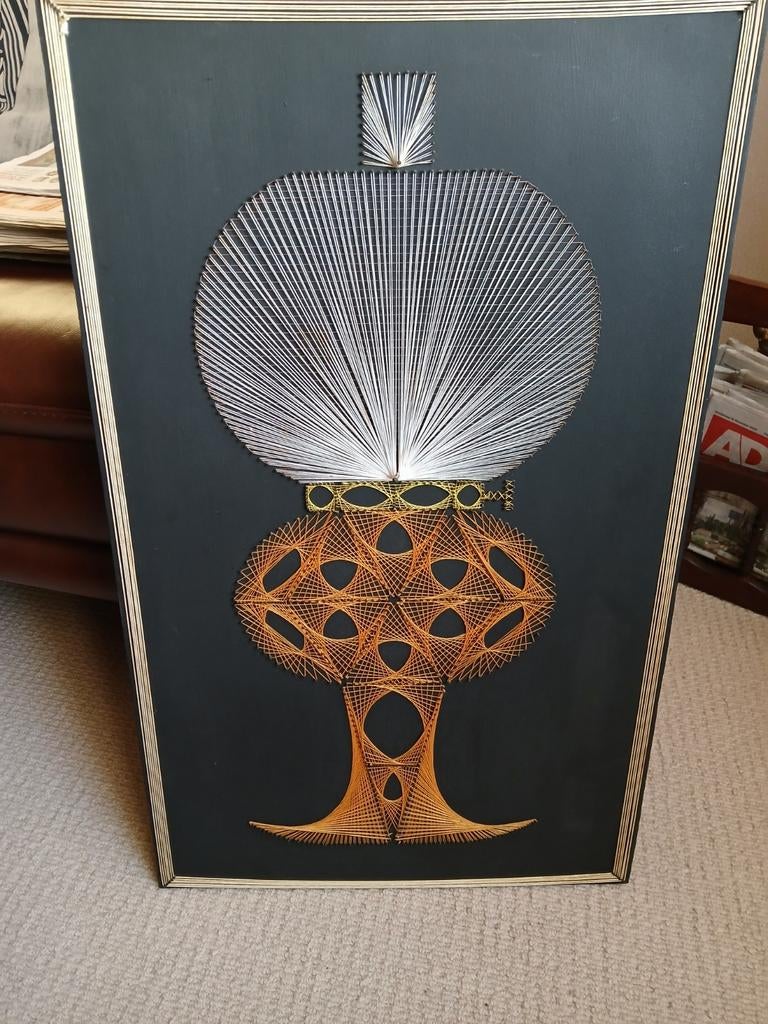 Vintage geometrische string, Ophalen