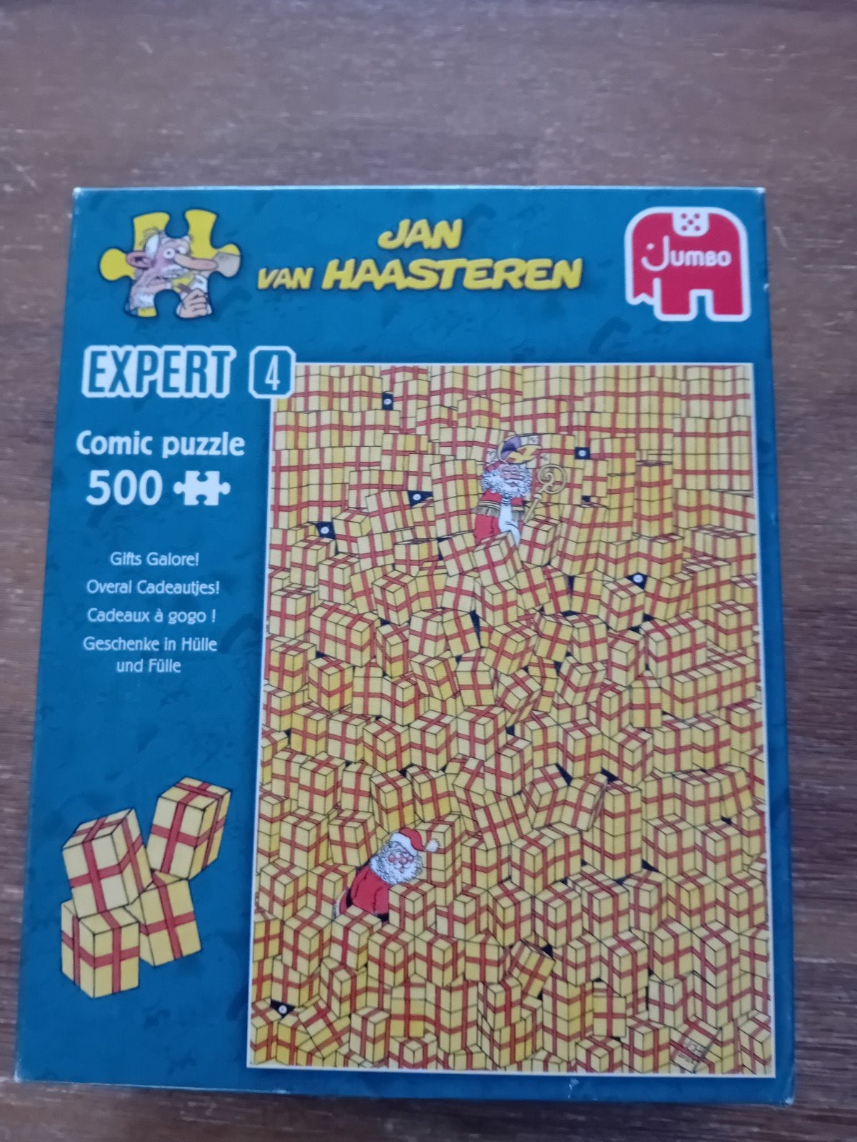 Jan van haasteren overal cadeautjes 500 stukjes, Hobby en Vrije tijd, Denksport en Puzzels, Ophalen of Verzenden, 500 t/m 1500 stukjes
