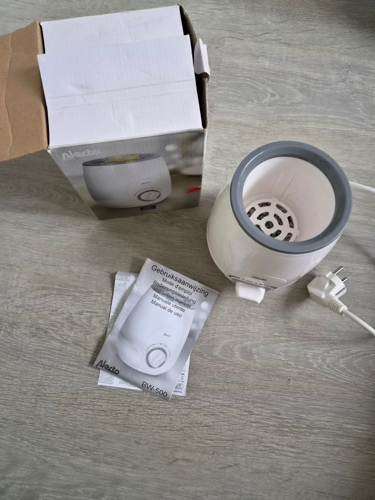 Alecto Flessenwarmer BW-500 met blauwe lamp, Ophalen of Verzenden, Gebruikt