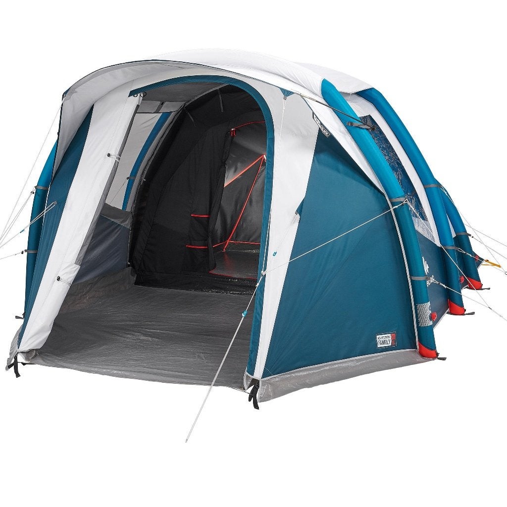 Quechua Opblaasbare Kampeer Tent Air Seconds 4.1 (+ Pomp), Ophalen, Zo goed als nieuw, Tot en met 4