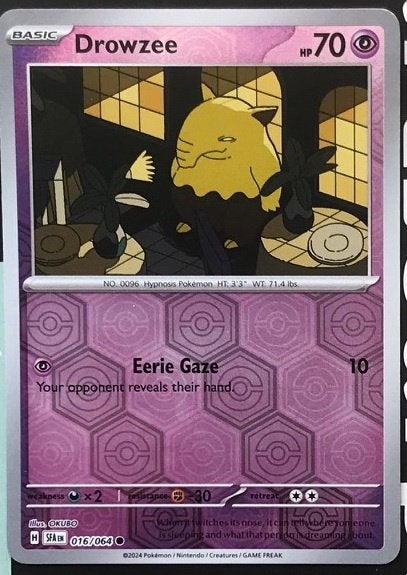 Pokemon - Drowzee (SFA 016) - Reverse holo.., Ophalen of Verzenden, Nieuw, Losse kaart, Foil