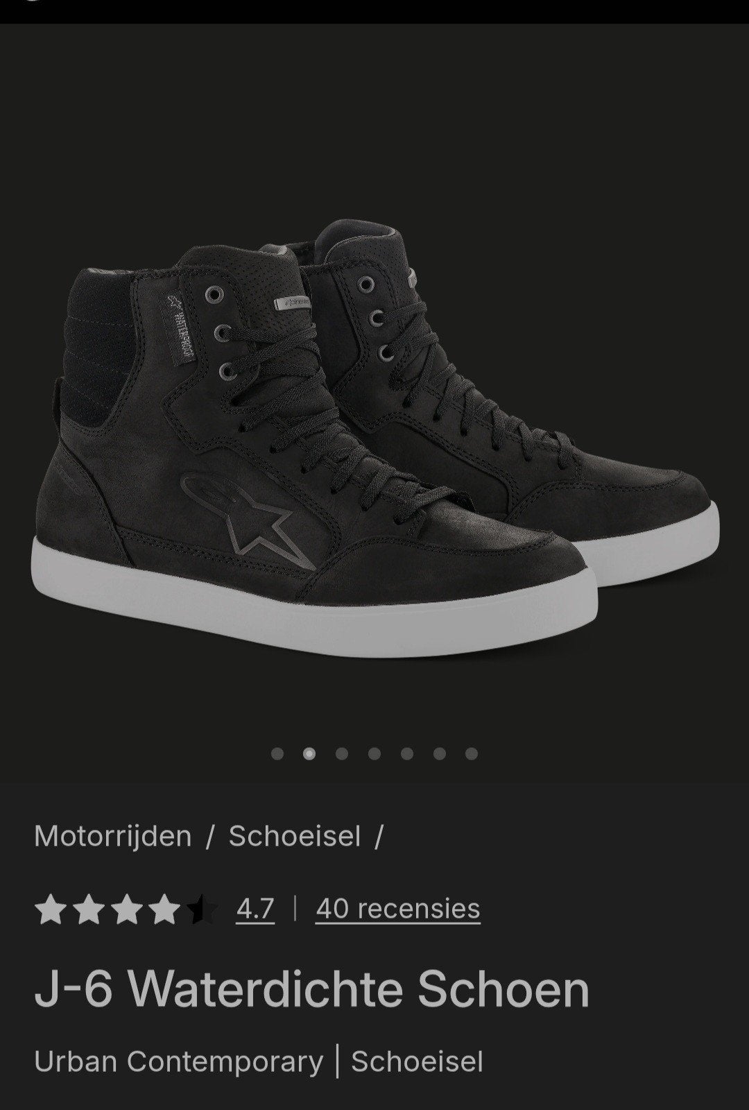Alpinestars J-6 Waterdichte motorschoenen Maat 43 (US 10), Heren, Ophalen of Verzenden, Alpinestars, Laarzen