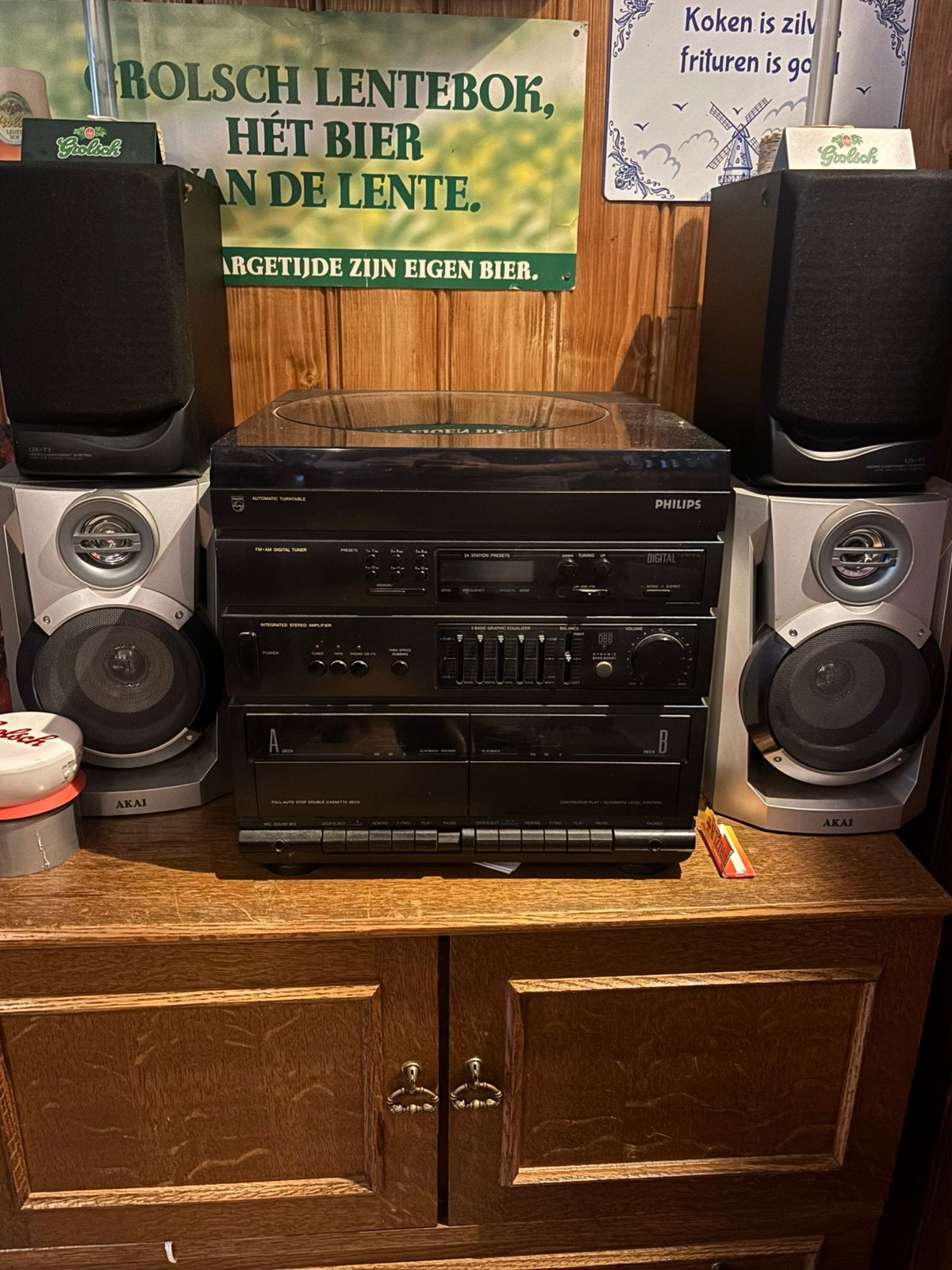 Stereo toren met 4 boxsen, Ophalen, Zo goed als nieuw, Philips