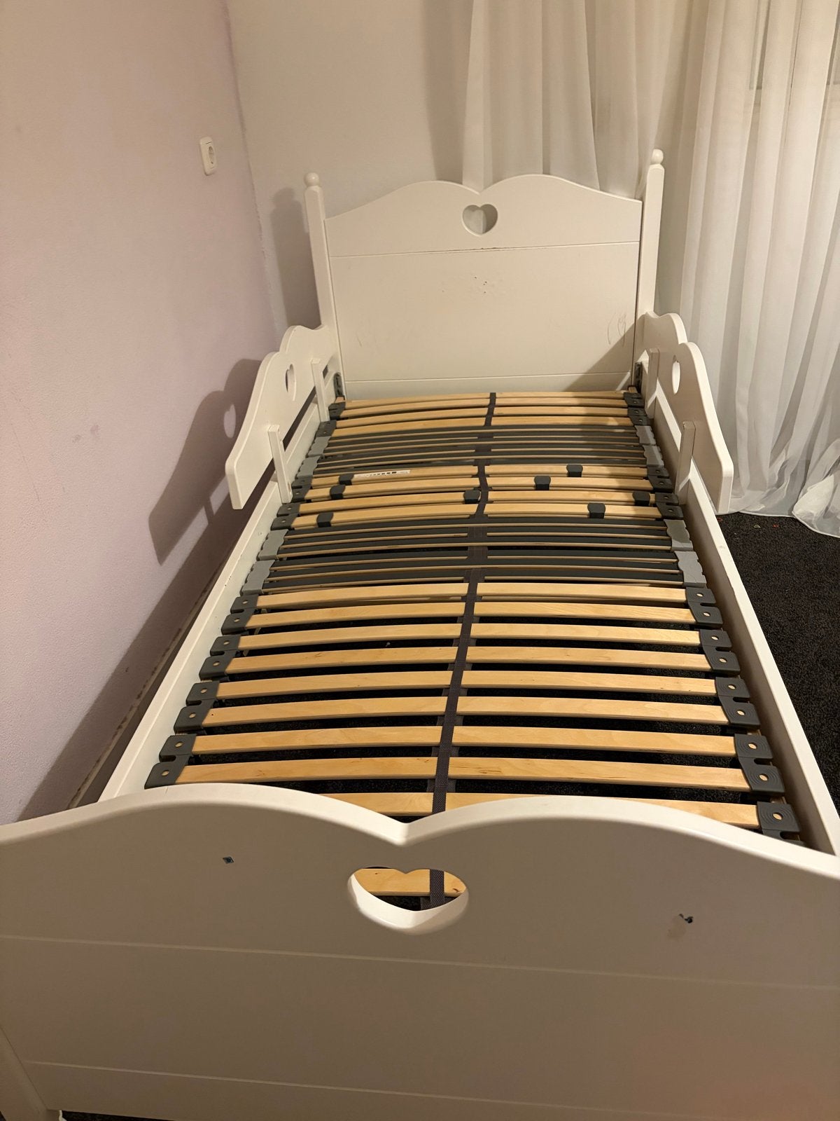 Meisjes bed met valbescherming eenpersoons, Ophalen, Gebruikt, 90 cm, Eenpersoons