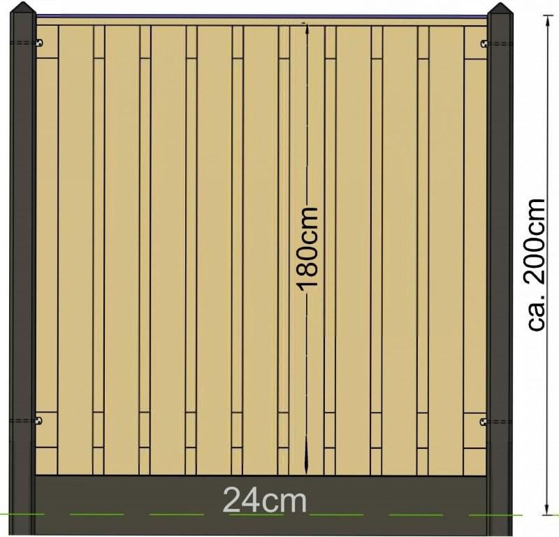 Betonpalen en onderplaten Antraciet t.b.v. Houtbeton systeem, Ophalen, Nieuw, Overige materialen, Minder dan 3 meter