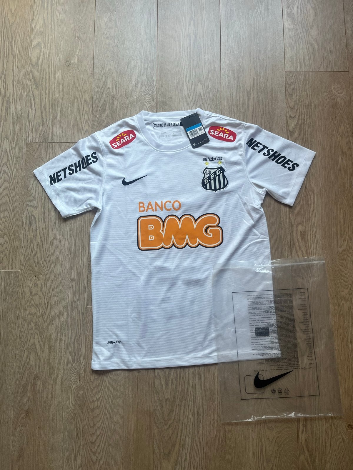 Nieuw Nike Santos FC Thuisshirt 2012 Neymar Jr. Maat M, Kleding | Heren, Maat 48/50 (M), Wit, Nieuw, Ophalen of Verzenden