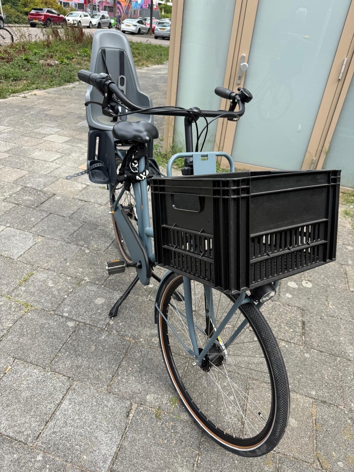 Cortina U4 Transportfiets met kinderzitje en krat, Overige merken, Velgrem, Versnellingen, Ophalen of Verzenden